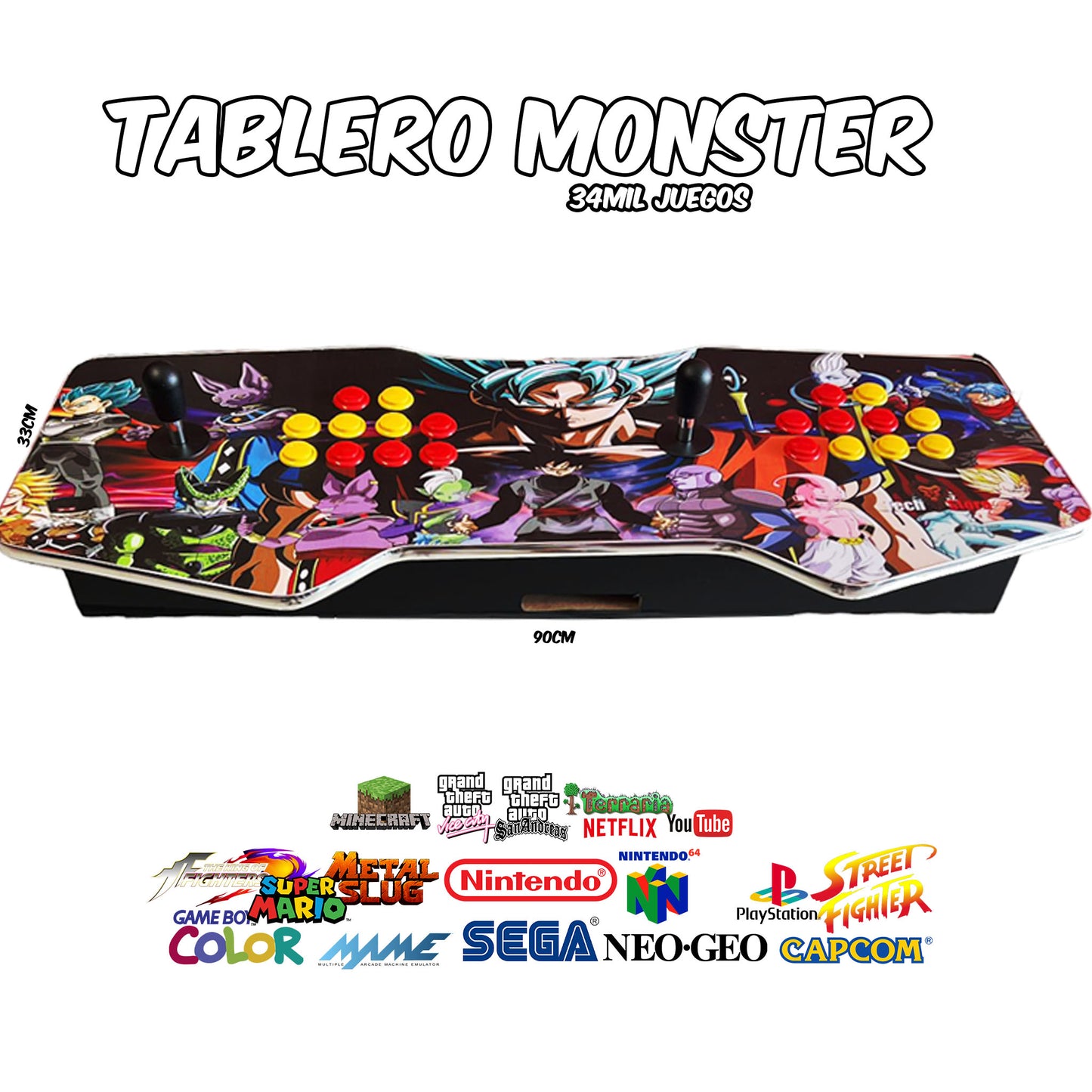 Tablero arcade Monster