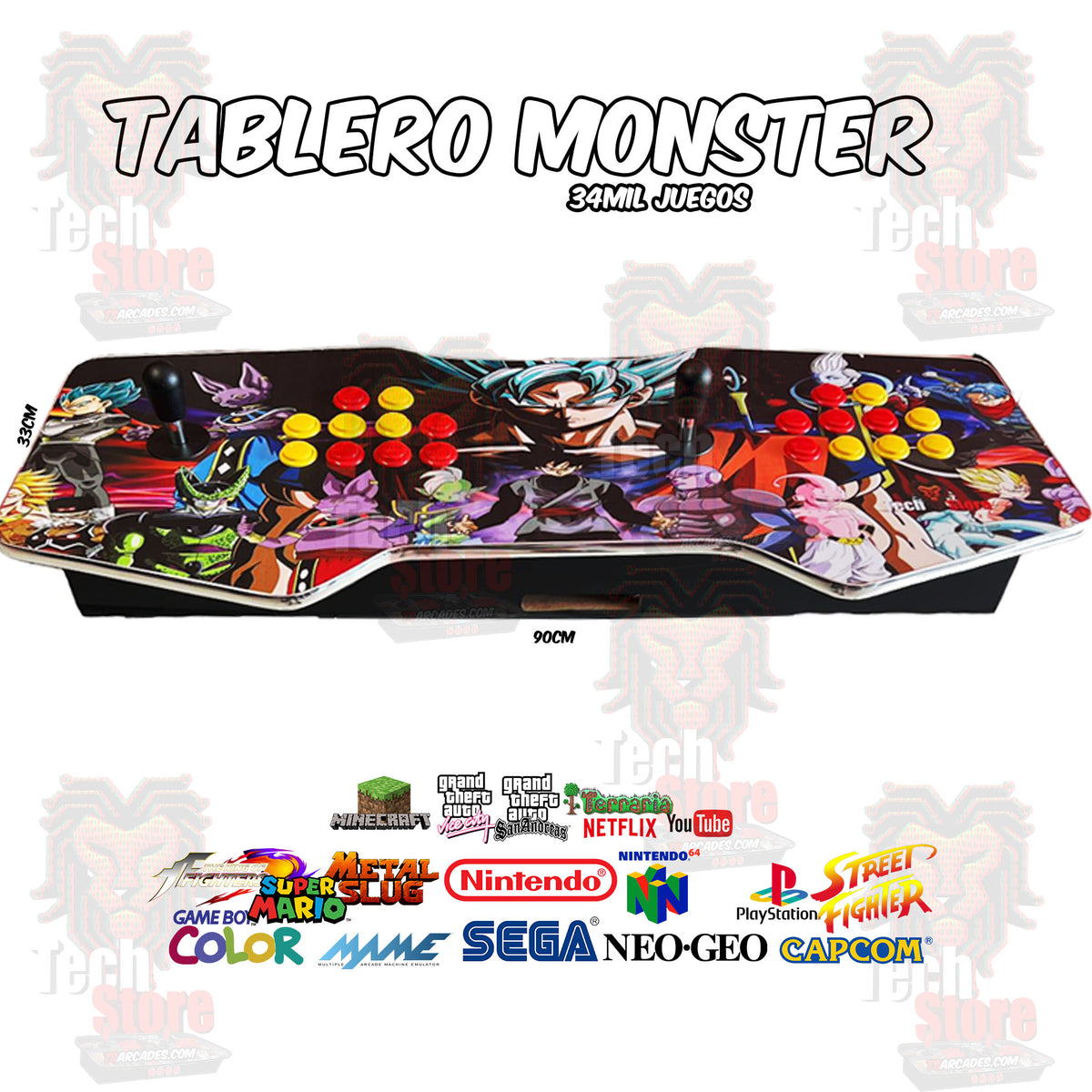 Tablero arcade Monster | 34,000 Juegos | TSARCADES