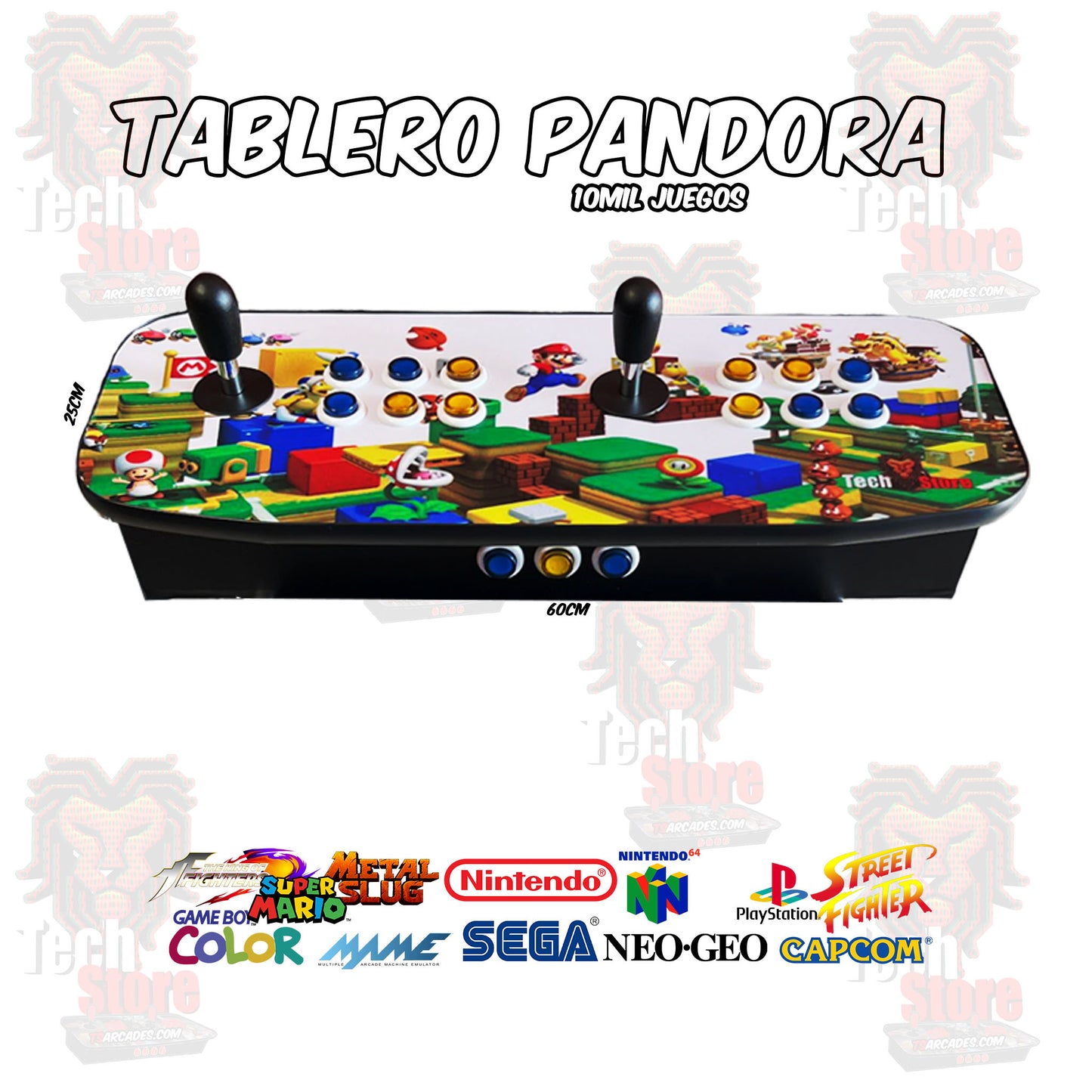 Tablero arcade Pandora | 10,000 Juegos | TSARCADES