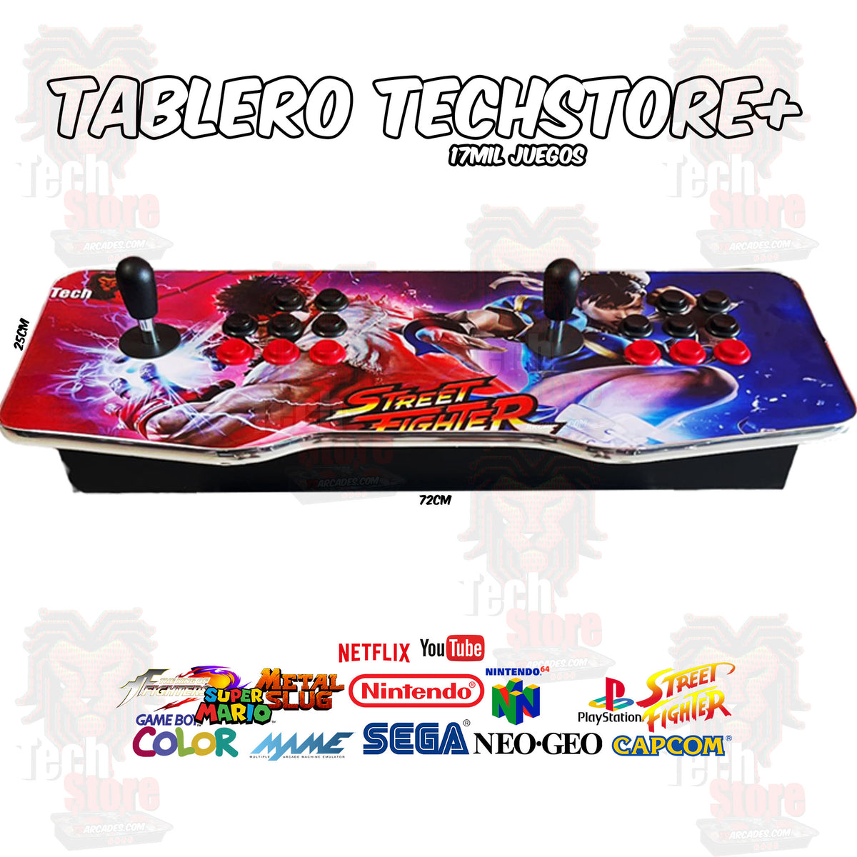 Tablero arcade Techstore plus | 17,000 Juegos | TSARCADES