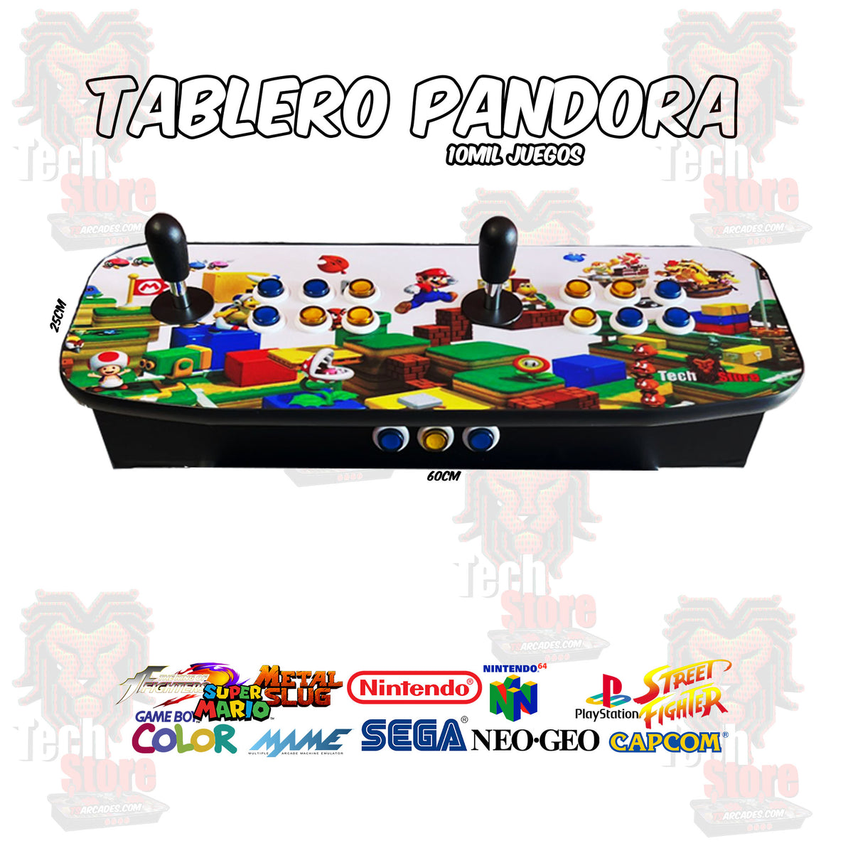 Tablero arcade Pandora | 10,000 Juegos | TSARCADES
